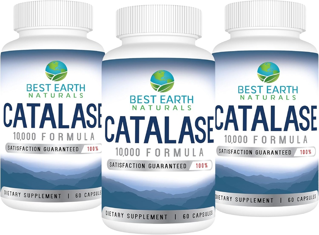 최고의 지구 Naturals Catalase 보충 10,000 톱 팔로토, Biotin, Fo-Ti, PABA - 강한 머리를위한 헤어 보충제 - 180 캡슐 - 3 팩 (90 일 공급)