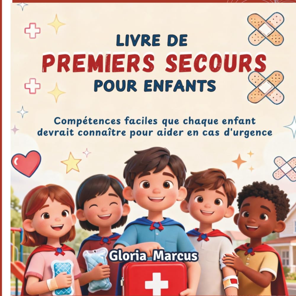 LIVRE DE PREMIERS SECOURS POUR ENFANTS: Compétences Faciles Que Chaque Enfant Devrait Connaître pour Aider en Cas d'Urgence (French Edition)