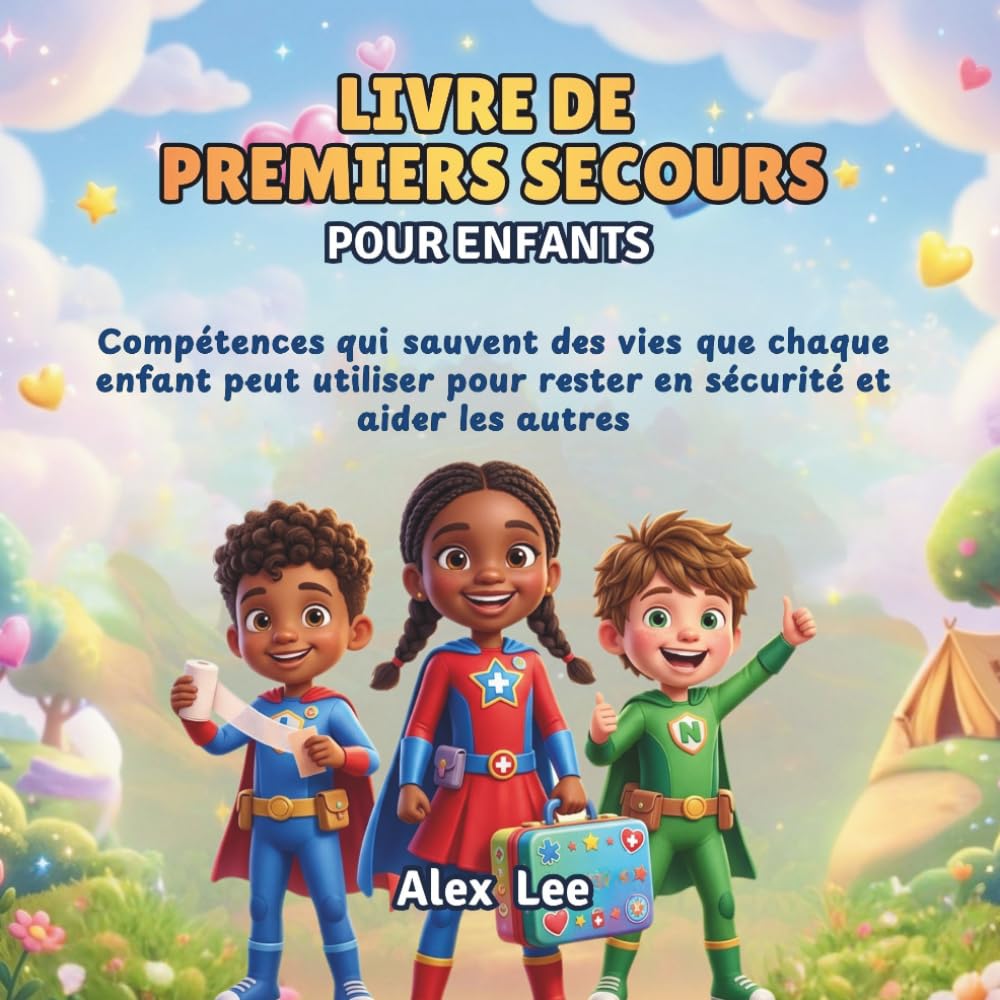 LIVRE DE PREMIERS SECOURS POUR ENFANTS: Compétences qui Sauvent des Vies que Chaque Enfant Peut Utiliser pour Rester en Sécurité et Aider les Autres (French Edition)