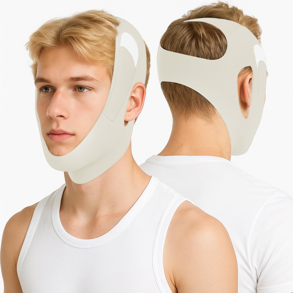 Chin Strap for Sleeping, Anti Snoring Devices for Men and Women | Effective Stop Snoring Solution, Adjustable V-Line Mask Elasticity, Anti Snoring Chin Strap Breathable and Reusable (Green)