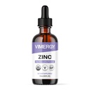 VIMERGY USDA Organic Zinc Supplements for Women & Men (7.5mg Liquid Zinc Per Serving) Fast-Absorbing Immune Support, Promotes Healthy Bones & Skin, Vegan (55 mL)