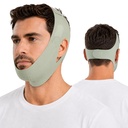 Chin Strap for Sleeping, Anti Snoring Devices Elasticity Adjustable, Cpap Users Breathable Traceless Snore Stopper to Keep Mouth Closed, Effective Stop Snoring Solution(Grey Green)
