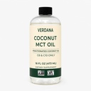 Verdana Food Grade MCT Oil 16 oz – For Keto Coffee, Unflavored Natural Oil Pulling Mouthwash & Massage - 100% Coconut Derived Fractionated – Medium Chain Triglycerides C8 C10 –Non-GMO, Kosher
