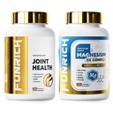 Glucosamine Chondroitin MSM & Magnesium Complex Supplement Set, 2 individual bottles Glucosamine Complex and Magnesium Complex for Cartilage, Joint Health and Muscle Bone Support- 240 Capsules
