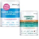 Granions Glucosamine Chondroitin MSM Powder and Marine Collagen Powder unflavored - Joint Support Bundle