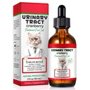 Cat Urinary Tract Infection Treatment, Cat UTI Treatment Drops Supports Bladder, Kidney Stone, Cranberry Kidney Bladder Support Supplement, Chicken Flavor, 60ml