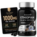 Ethiopian Black Seed Oil Softgels Cold Pressed 1000mg per Serving, Immune & Digestive Support Supplement, Natural Non-GMO Formula, 120 Softgels, 60 Day Supply