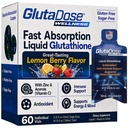 Liquid Glutathione Supplement, Lemon Berry Flavored Acerola Energy Booster w/Zinc, Daily Vitamins & Minerals, Zero Sugar Formulation, Everyday Auto-Immune Support for Adults, 0.34 fl oz, Pack of 60