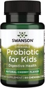 Swanson Probiotic Kids Natural Cherry 3 Billion CFU, 60 Chewables | Immune and Digestive Support for Children in a Cherry-Flavored, Sugar-Free, Vegan and Non-GMO Chewable