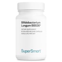 Supersmart Bifidobacterium Longum (BB536) 6 Billion CFU per Day - Probiotics & Prebiotics Supplement | Non-GMO & Gluten Free - 60 DR Capsules