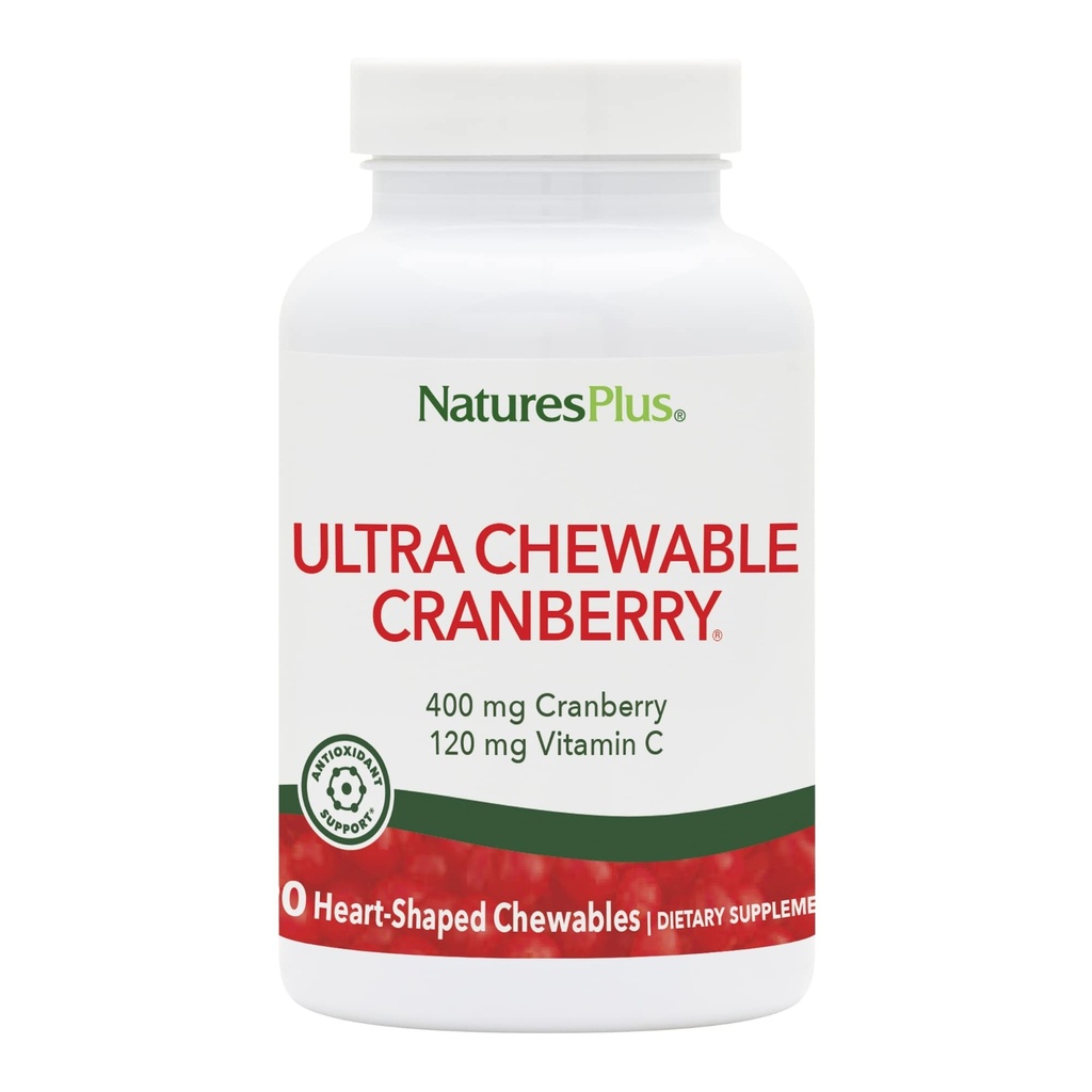 NaturesPlus Ultra Chewable Cranberry - 90 Love Berries Tablets - Promotes Urinary Tract Health - Non-GMO, Gluten Free - 45 Servings