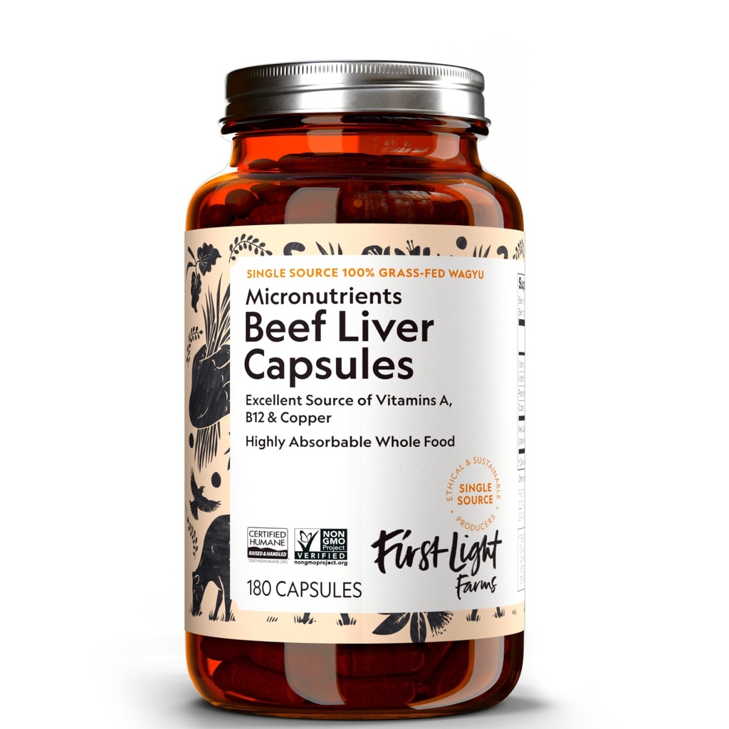 First Light 100% Grass-Fed. Nutrient-Dense Whole Food Nutrition, Freeze-Dried, Grassfed & Certified Humane | for Energy, Immunity, and Overall Wellness