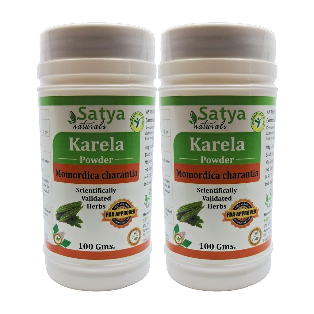 Bitter Melon (Momordica Charantia, Karela) Powder for Men and Women | Ayurvedic Herbal Powder Supplement/Remedy | Pack of 100 GMS. (2 Packs of 100 GMS.)