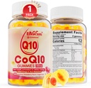 Sugar Free CoQ10 200mg fyldte gummier, 5X Bedre Absorption CoQ10 w / Resveratrol, Alpha Lipoic Acid, Omega-3, Vitamin E, C, Coenzym Q10 for cellulær energi, hjerte, hjerne og antioxidant (1Pack)