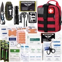 EVERLIT 250 Pcs Survival First Aid Kit | IFAK Outdoor Survival Kit Emergency Kit For Camping Hiking Hunting Earthquake Emergency Preparedness
