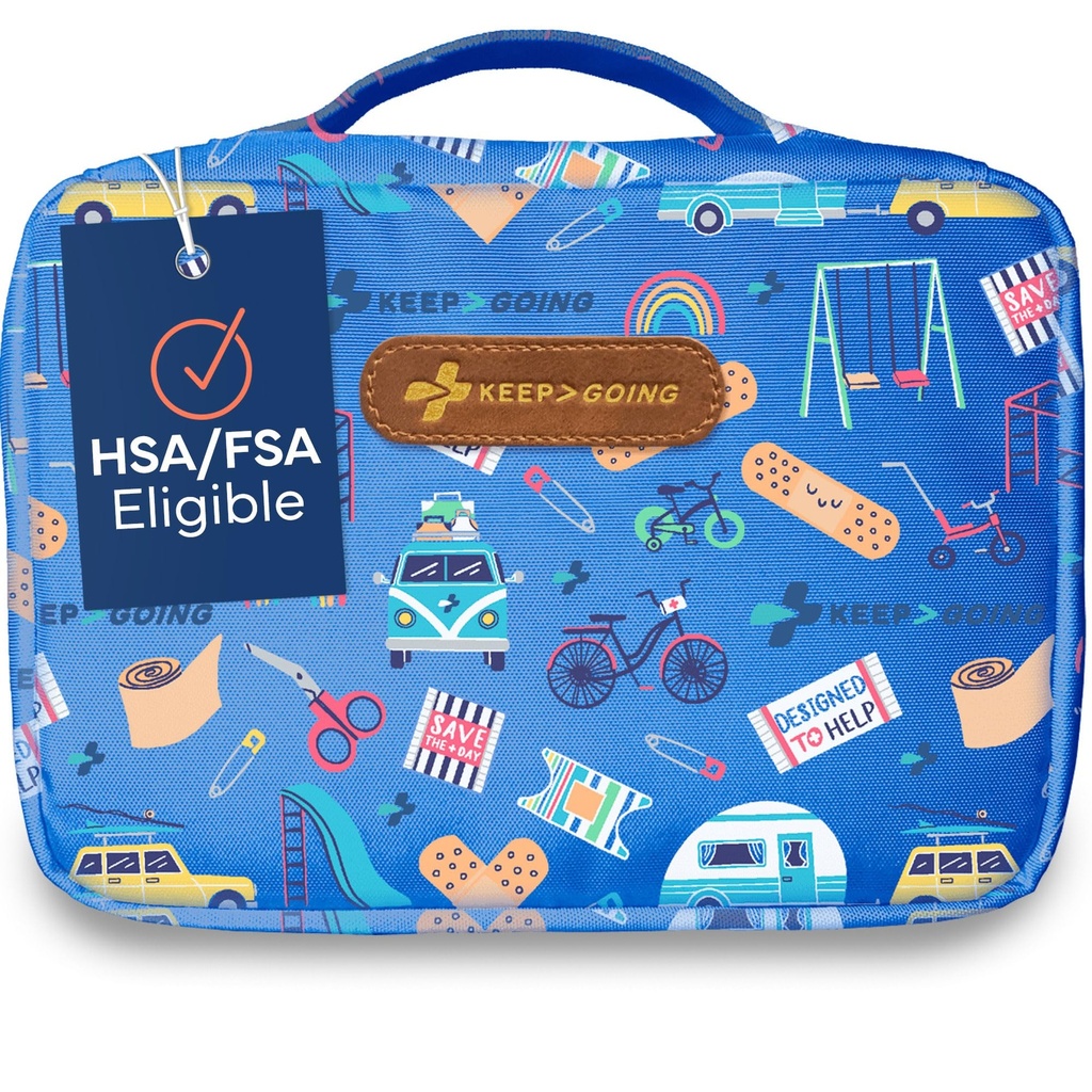 KeepGoing Large Home First Aid Kit for Kids - 270 Pc. (Signature) | Toddler First Aid Kit, Large First Aid Kit for Car, Home & Travel, Latex-Free Bandages