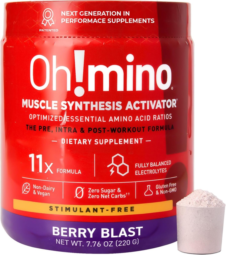 תוסף Amino Essential Acids ברי Blast, אבקת Stimulant-Free כל 9 EAAs, BCAAs ואת Amino המושלם עבור Workouts, Amino Energy, וכדי לבנות שריר, לשחזר מהר יותר.