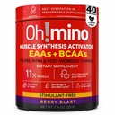 Oh!mino Essential Amino Acids Supplement, Berry Blast, Stimulant-Free Powder, All 9 EAAs, BCAAs and The Perfect Amino for Workouts, Amino Energy, and to Build Muscle, and Recover Faster