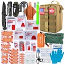 [Upgrade] Survival First Aid Kit Outdoor Molle System with Tactical Gear Set Trauma Kit for Camper Travel Hunting Hiking and Adventures