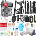 Survival Kit, 251 Pcs Survival Gear Emergency Supplies First Aid Kit | Emergency Survival Kit Camping Essentials Hiking Gear Bug Out Bag, Gifts for Men Dad, Camouflage