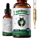 Thyroid Support for Cats, Appetite Stimulant & Weight Gainer Herbal Drops | With Bladderwrack, Astragalus & Nettle Leaf to Support Metabolism Balance & Everyday Vitality, 2 fl oz