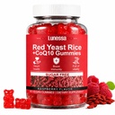 Red Yeast Rice and CoQ10 2400mg, Restores Body Vitality, Raspberry Flavor, Non-GMO, 60 Gummies (1)