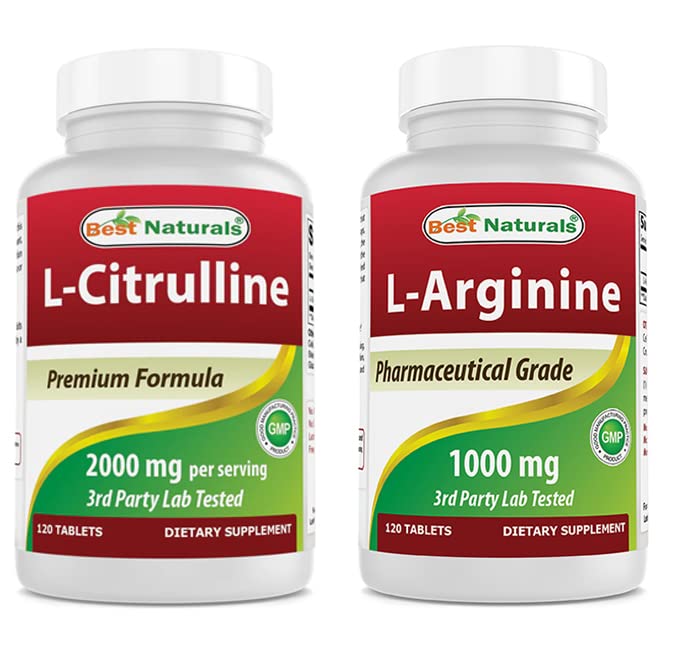 Best Naturals L-Citrulline 2000mg & L-Arginine 1000 mg