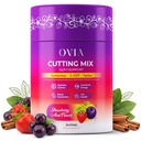 OVIA Cutting Mix Craving Control & Weight Management Powder with Yerba Mate, Berberine, 5-HTP, Inulin FOS, L-Theanine, Chromium, Cinnamon & Ginger - Strawberry Acai - 30 Sticks