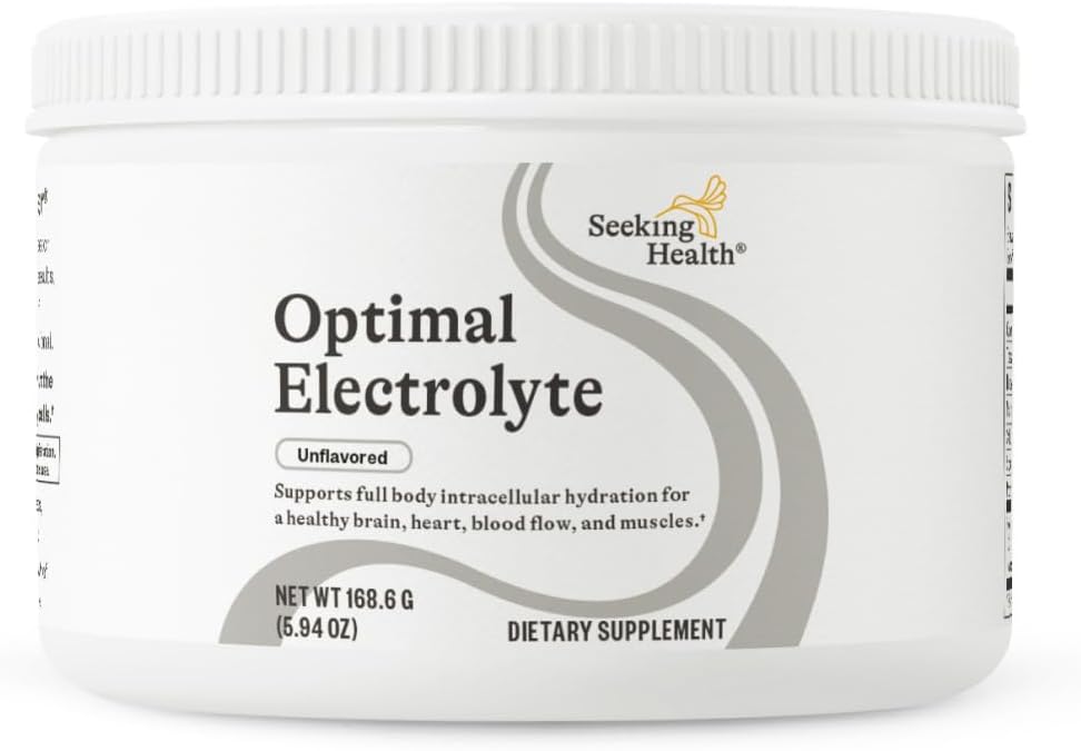 Søker helse Optimal Electrolyte pulver, uslaveret, sunn energi og utholdenhet støtte, fremmer Hydration og sunne muskler, vegetarisk og vegetarisk (30 serveringer)*