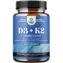 Vitamin D3 with K2 MK7 Supplement - Vitamin D3 2000 IU Tablets and K2 for Immune Support Bone Health Heart Health Joint Support Bone Strength and Mood Boost - VIT Immune System - 60 Count