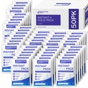 50 Pack Instant Ice Packs for Injuries, Disposable Instant Cold Pack