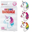 BioSwiss Bandages, Unicorn Shaped Self Adhesive Bandage Set, Latex Free, Sterile Wound Care, 24 Count