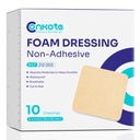 Conkote Foam Dressings Non-Adhesive Pads for Exudating Wounds 4"x4" 10 Pack | Highly Absorbent Waterproof Dressing for Wound Care, Ulcers, Post Op Trauma, Injuries, Burn