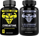 Prime Labs Creatine Monohydraat (120 ct) + L Glutamine (180 ct)