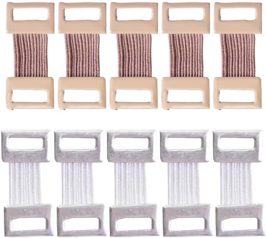 10Pcs Coffee and White Bandage Clips Replacement Elastic Bandage Wrap Stretch Metal Clips Fixation Clamps Kit Hooks Bandage Wrap Clips Bandages and Bandaging Supplies