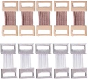 10Pcs Coffee and White Bandage Clips Replacement Elastic Bandage Wrap Stretch Metal Clips Fixation Clamps Kit Hooks Bandage Wrap Clips Bandages and Bandaging Supplies