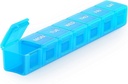Sukuos Extra Large Weekly Pill Organisr, 7 Day Daily Pill Box Case Arthritis Friendly, Silkscreen Printed Medicine Container con Lid transparente para vitaminas, aceites de peixe ou suplementos (azul)