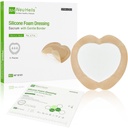 NeuHeils Sacrum Silicone Foam Dressing with Gentle Border 7”x7”, 5 Pack | Sacral Ulcers, Buttock Bedsores, Pressure Injury, Surgical Wound; High Absorbency, Pain-Free Removal, Waterproof & Cushioned