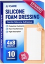 10Pcs Silicone Foam Dressing | 4x8 Bed Sore Bandages | Wound Care | FSA&HSA
