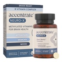 Accentrate Neuro X - Brain Health, Vitamin B Complex, MTHFR, 30 Tablets | A methylated multivitamin at a deliberately low dose, for people who react badly to standard B vitamins.