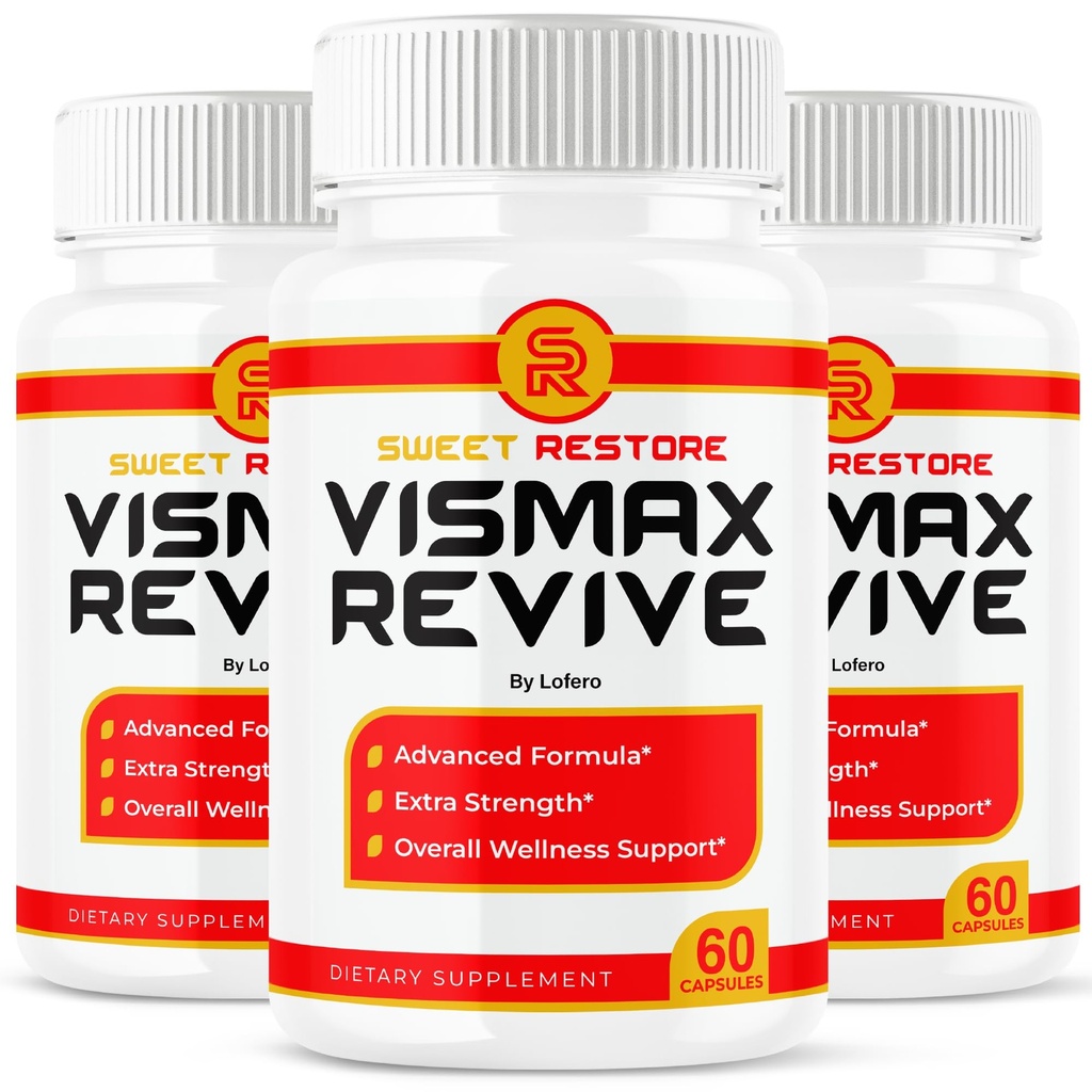 (3 Pack) Vismax Revive Capsules, Vis Max Premium Eye & Vision Vitamin Supplement Pills - Natural Advanced Formula for Eyesight Visual Sight - Overall Wellness Support - Made in USA (180 Capsules)