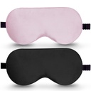 BeeVines 100% Mulberry Silk Sleep Mask, Light Blocking Eye Masks (2 Packs) | Natural Pure Silk Eye Shade, Real Silk Eye Cover for Sleeping, with Adjustable Strap, Reduces Puffy Eyes, Traveling Gifts