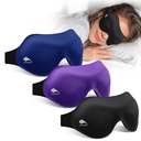 3 Pack Sleep Masks for Side Sleepers, True Blackout 3D Eye Mask for Sleeping, Zero Eye Pressure, Lash-Friendly, Adjustable Soft Eye Cover for Women Men, Travel Night Blindfold