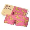 Glow People Silk Sleep Mask – 100% Mulberry Silk Eye Mask for Sleeping, Total Blackout, Cloud-Soft and Adjustable for Beauty Sleep and Travel - Macaw