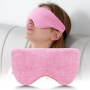 Sivio Weighted Eye Mask for Sleeping, Blackout Sleep Mask for Women & Men | Cooling and Soft Reversible; Gentle Pressure Comfort; Heavy Blindfold for Airplane Travel, Nap, Meditation; Microwave; Pink
