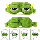 Sleep Masks for Women,Eye Mask for Sleeping, Night Mask Sad Frog Cute Block Out Light, Soft Comfort Eye Shade Cover for Travel Yoga Nap, Green