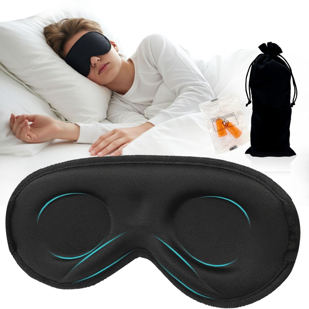 Kids Sleep Mask 8-18 Zero Pressure 3D Blackout Adjustable