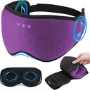 Sleep Mask with Bluetooth 5.4 Headphones, Sleeping Headphones for Side Sleepers, Wireless Music Eye Mask Speakers for Men, Women, Tech Gifts, Purple