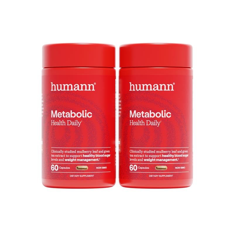 HumanN Metabolic Health Daily, Multi-Action Formula with Mulberry Leaf Extract & Green Tea Extract Phytosome, Plant-Based Non-GMO, 120 Capsules