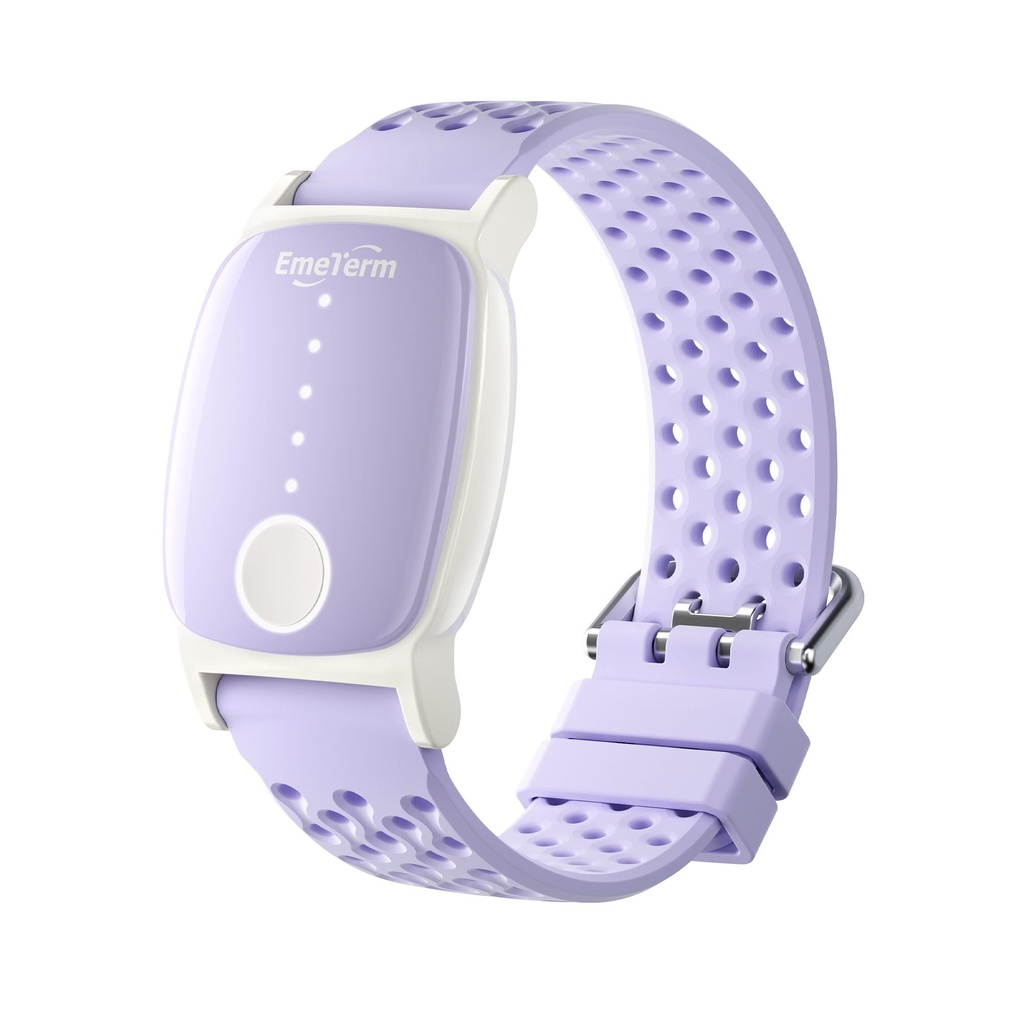 EmeTerm Explore Active FDA-Cleared Anti-Nausea Wristband Nickel-Free 5m Dive Ready Motion Sickness Relief Band Non-drowsy Drug-Free Fluoroelastomer Strap for Salt-Water Resistance (Glacier Purple)